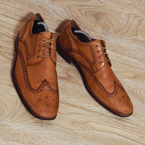 Cole Haan Air Giraldo Oxfords Dress Shoes Mens Size 11.5 Brown Leather Wingtip main image 7